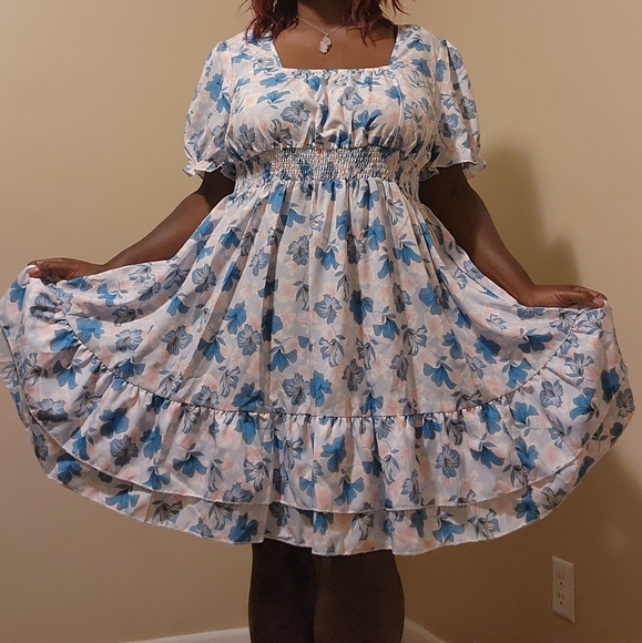 Allover Floral Print Dress - Picture 1 of 5